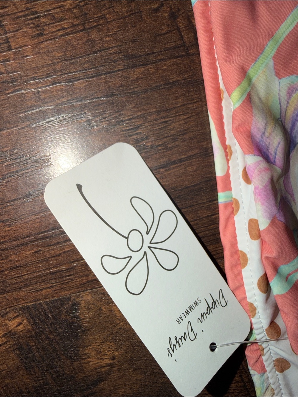 NWT Dippin' Daisy's Floral Reversible Bandeau Bikini Top Sz M - Picture 3 of 5